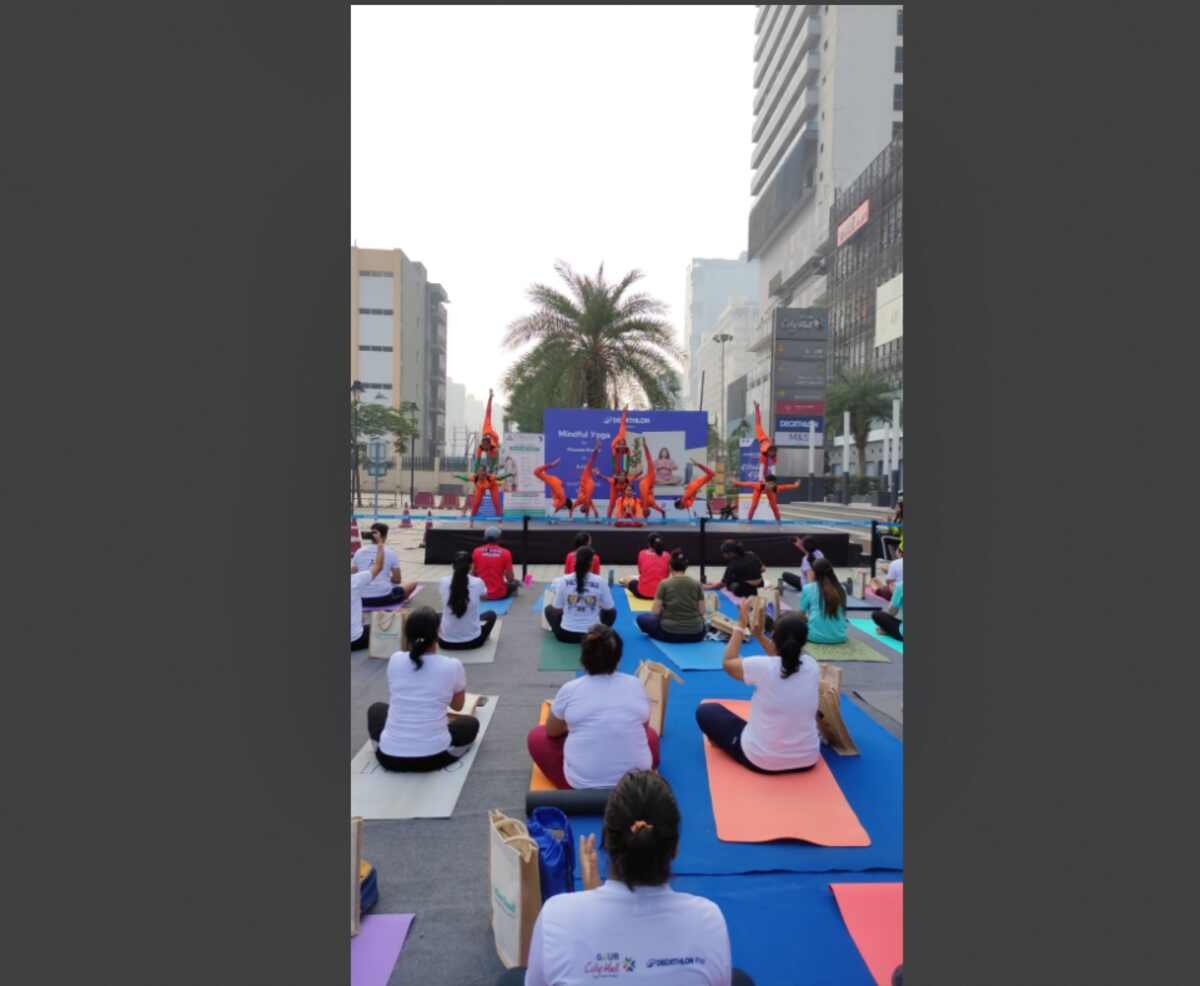 Gaur City Mall Celebrates International Yoga Day with Massive Participation; 100+ Yoga Enthusiasts Gather in Sync With PM’s Vision