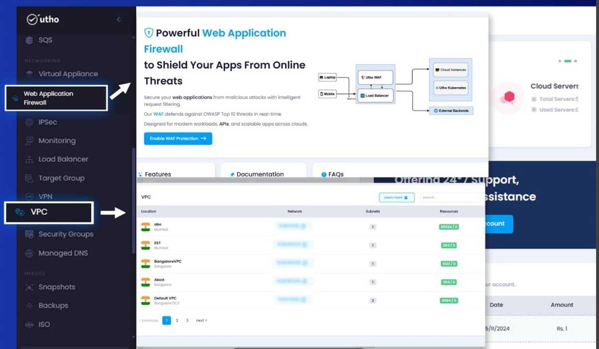 Utho Cloud Unveils VPC and WAF for Effortless and Secure Cloud Migration