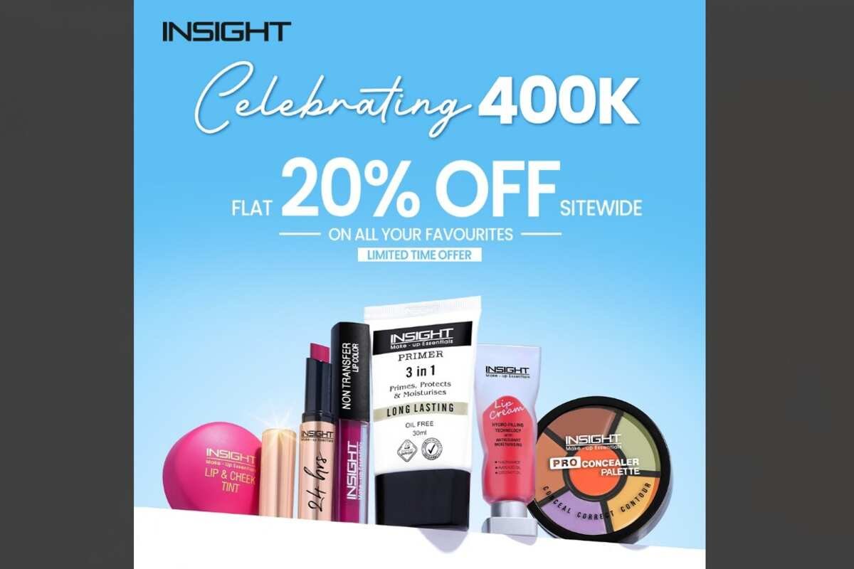 Insight Cosmetics: 20% Festive Offer on All Products to Celebrate 400K Instagram Followers