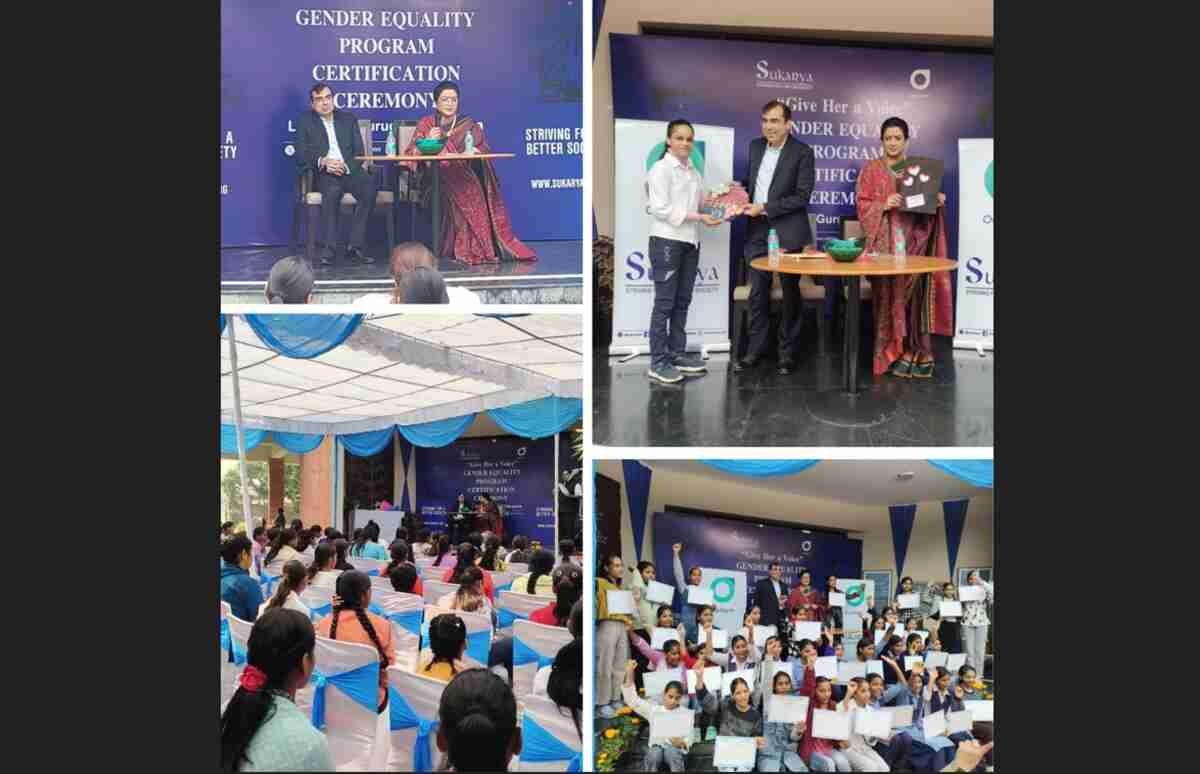 Sukarya, OakNorth, Gender Equality Program, Gurugram CSR, Adolescent Girls Empowerment, Certification Ceremony, Women Empowerment