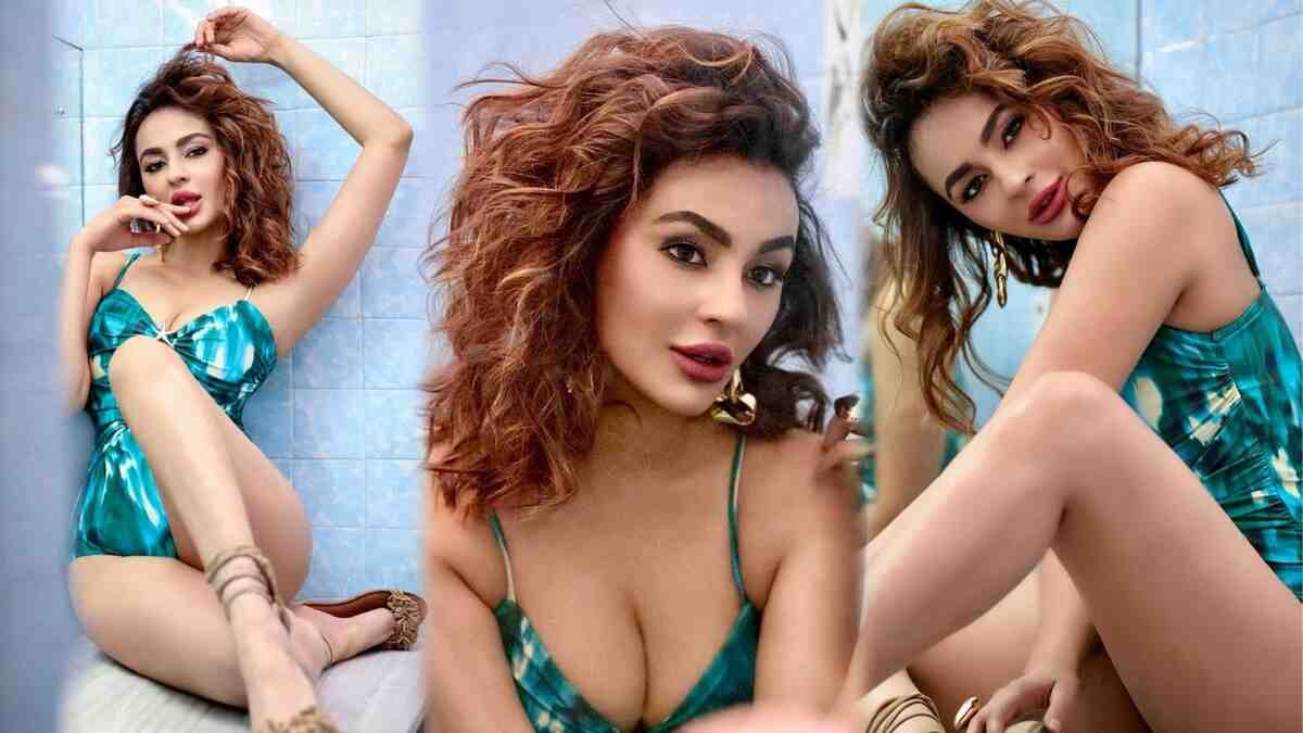 Seerat Kapoor monokini, Seerat Kapoor beach photos, green starfish monokini, Seerat Kapoor sheer skirt, Seerat Kapoor viral pictures, winter holiday fashion 2025,Seerat Kapoor, Actress Seerat Kapoor