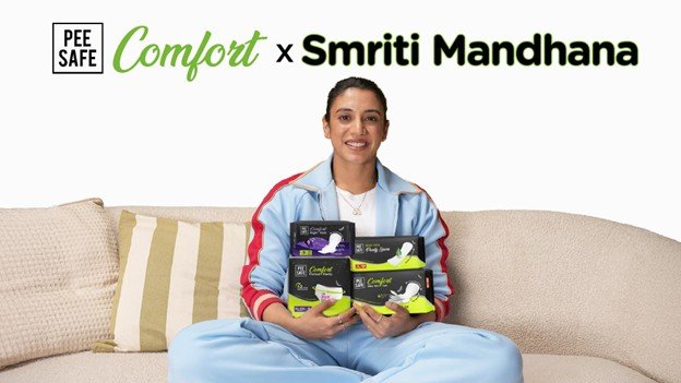 Pee Safe brand ambassador, Smriti Mandhana Pee Safe, feminine hygiene India, comfort range Pee Safe, menstrual hygiene awareness,Smriti Mandhana