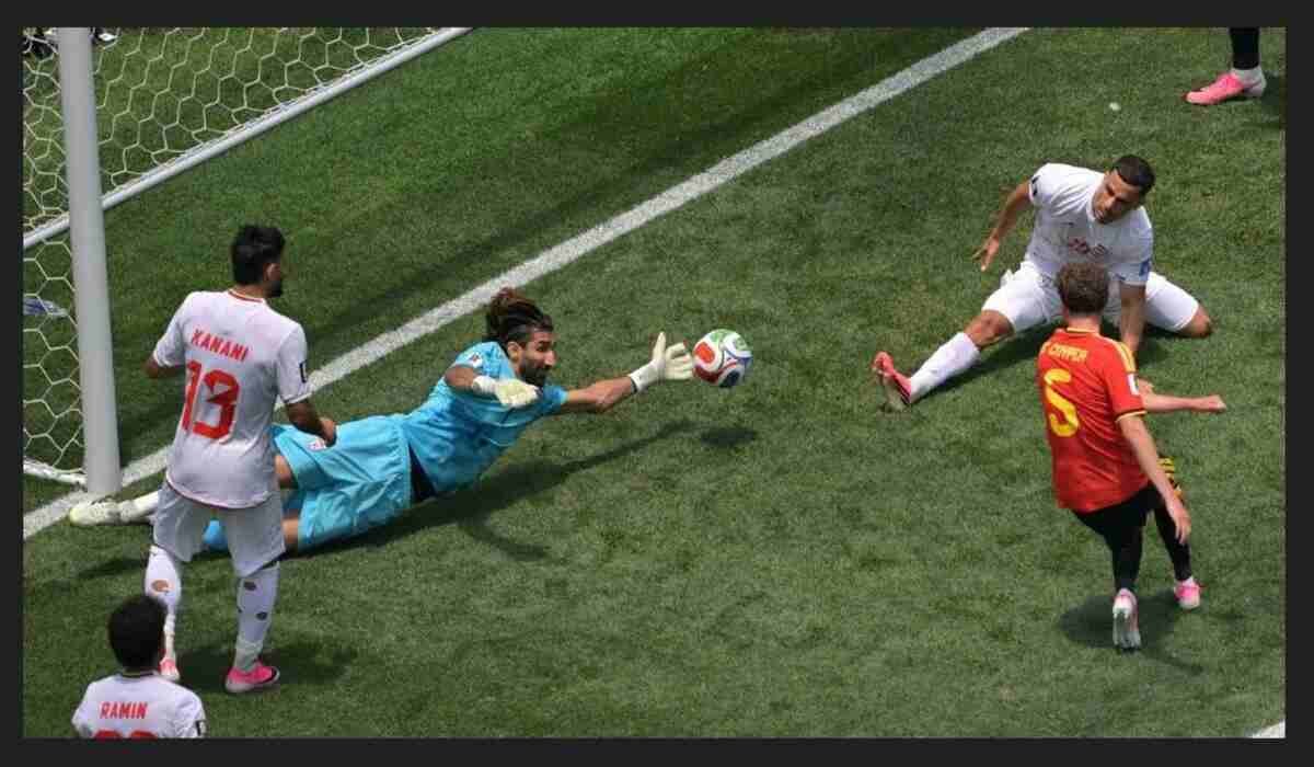 FIFA World Cup 2026, Alireza Beiranvand, Beiranvand save vs Belgium, Iran vs Belgium World Cup 2026, FIFA World Cup Moment of the Day, Iran football team, World Cup 2026 highlights, Kevin De Bruyne, Romelu Lukaku, Maxim De Cuyper, Iran unbeaten World Cup 2026, Best World Cup saves, Save of the tournament, FIFA World Cup news, Iran knockout qualification, Beiranvand World Cup heroics, World Cup goalkeeping moments, Belgium vs Iran draw, ESPN India World Cup, Football World Cup 2026 news,