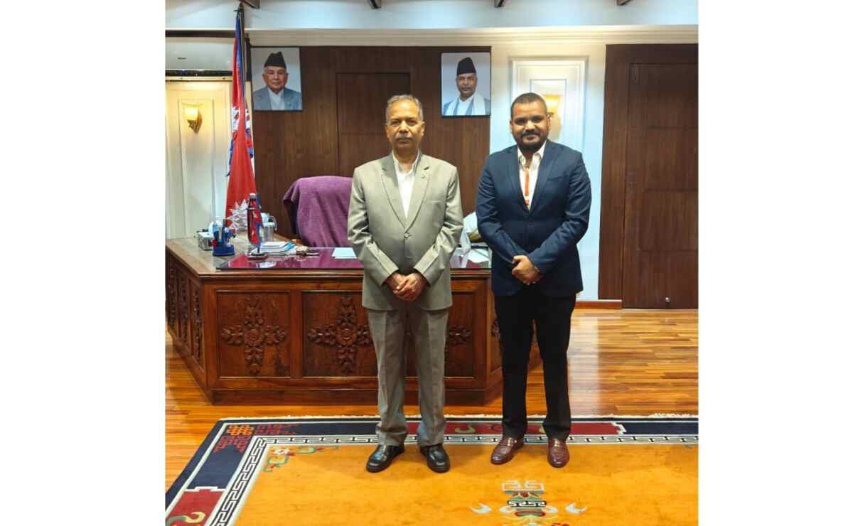BJP Leader Rupesh Pandey Meets Nepal’s Vice President Ram Sahay Prasad Yadav; Discusses Trade & Development 1 Rupesh Pandey meets Nepal VP, BJP leader Rupesh Pandey, Ram Sahay Prasad Yadav, India Nepal relations news, Kathmandu political meeting