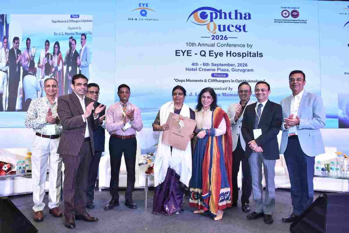 Eye-Q Super Speciality Eye Hospitals, Corneal Transplant, OphthaQuest 2026, Dr Ajay Sharma, Restoring Sight, Ophthalmology Conference, Eye Care Haryana, Corneal Blindness Treatment